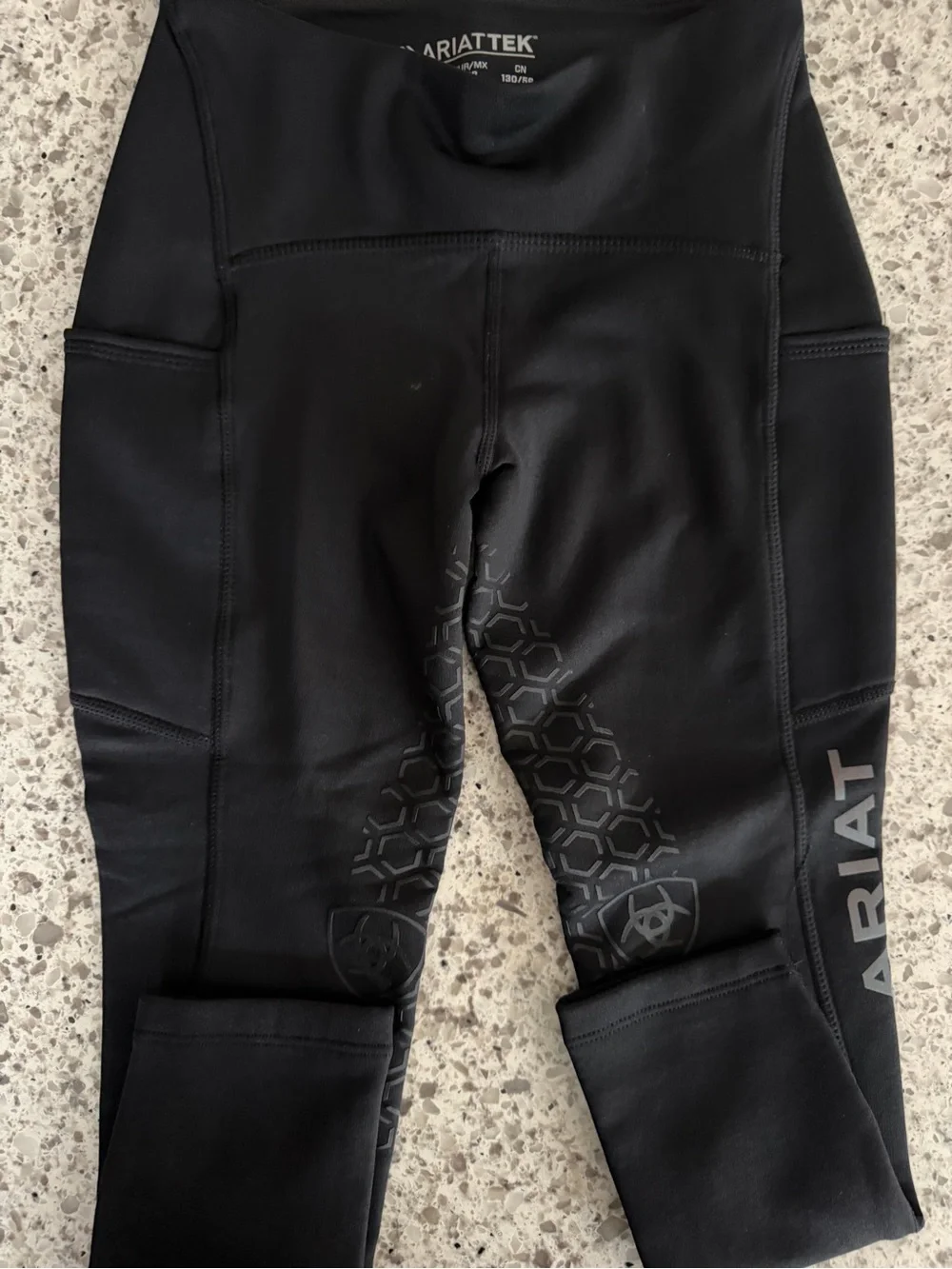 Ariat Black Girls Performance Leggings with Hex Grip